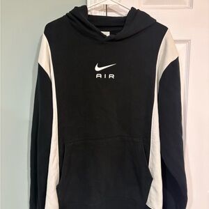 Nike Air Men's Black and White Hoodie